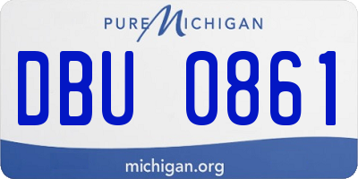 MI license plate DBU0861