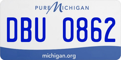 MI license plate DBU0862