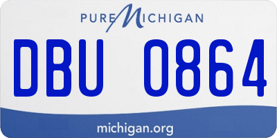 MI license plate DBU0864