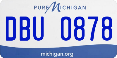 MI license plate DBU0878