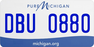 MI license plate DBU0880