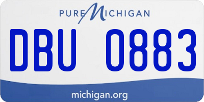 MI license plate DBU0883