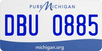 MI license plate DBU0885