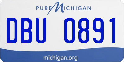 MI license plate DBU0891