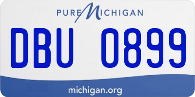 MI license plate DBU0899