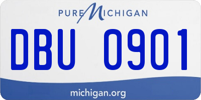 MI license plate DBU0901