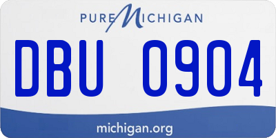 MI license plate DBU0904