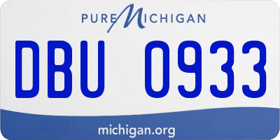 MI license plate DBU0933