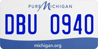 MI license plate DBU0940