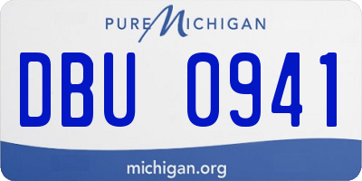 MI license plate DBU0941