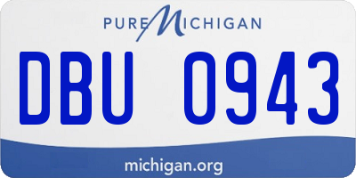 MI license plate DBU0943
