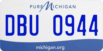 MI license plate DBU0944