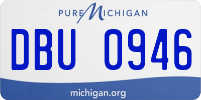 MI license plate DBU0946
