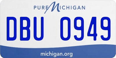 MI license plate DBU0949