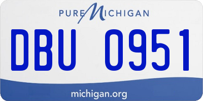 MI license plate DBU0951
