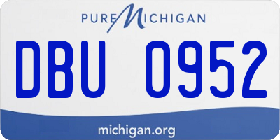 MI license plate DBU0952