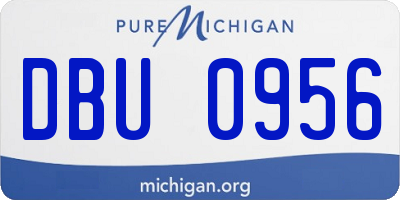 MI license plate DBU0956