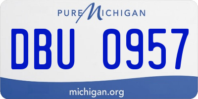 MI license plate DBU0957