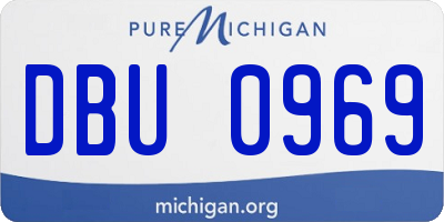 MI license plate DBU0969