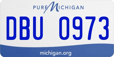 MI license plate DBU0973