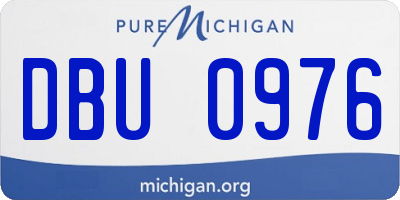 MI license plate DBU0976