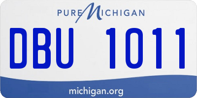 MI license plate DBU1011