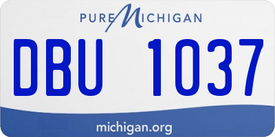 MI license plate DBU1037