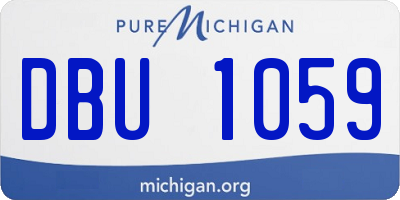 MI license plate DBU1059