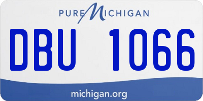 MI license plate DBU1066
