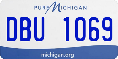 MI license plate DBU1069