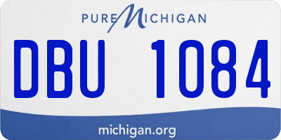 MI license plate DBU1084