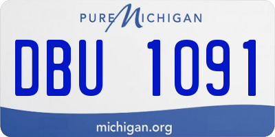 MI license plate DBU1091
