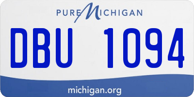 MI license plate DBU1094