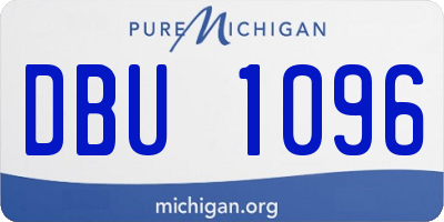 MI license plate DBU1096