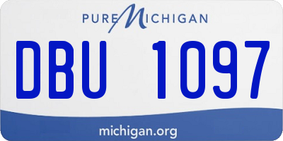 MI license plate DBU1097