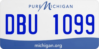 MI license plate DBU1099