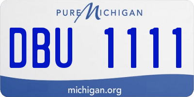 MI license plate DBU1111