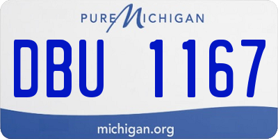 MI license plate DBU1167