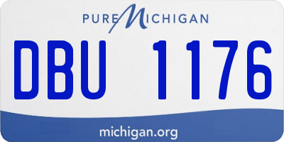 MI license plate DBU1176