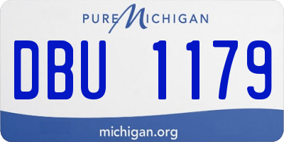 MI license plate DBU1179
