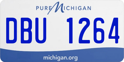 MI license plate DBU1264