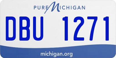 MI license plate DBU1271