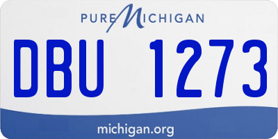 MI license plate DBU1273