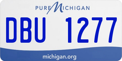 MI license plate DBU1277