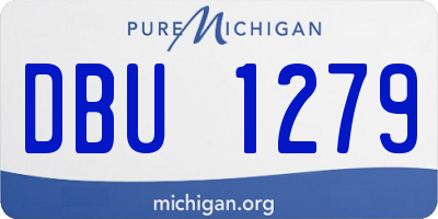 MI license plate DBU1279