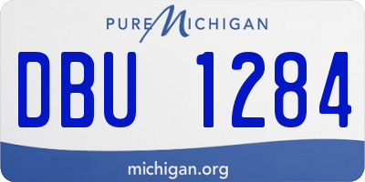 MI license plate DBU1284