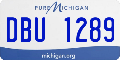 MI license plate DBU1289