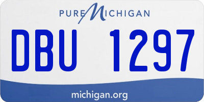 MI license plate DBU1297