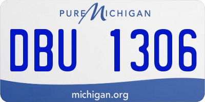 MI license plate DBU1306