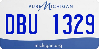 MI license plate DBU1329